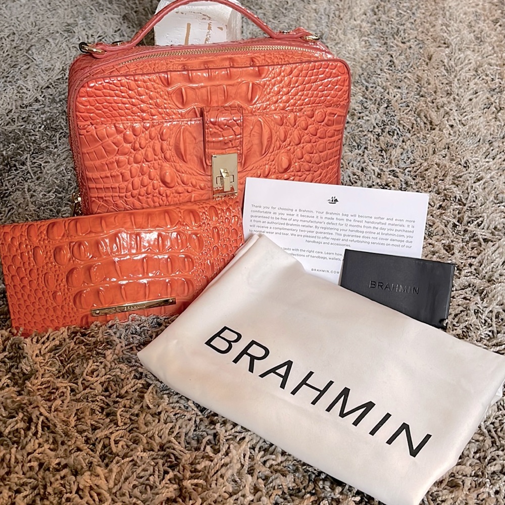 Brahmin Evie Poppy Melbourne w/Wallet